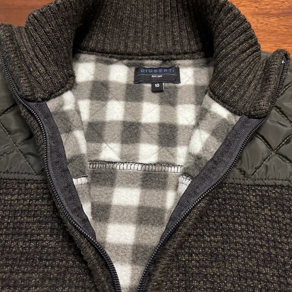 Gioberti Boy's Knitted Full Zip Cardigan Sweater Size 10 - Picture 7 of 8